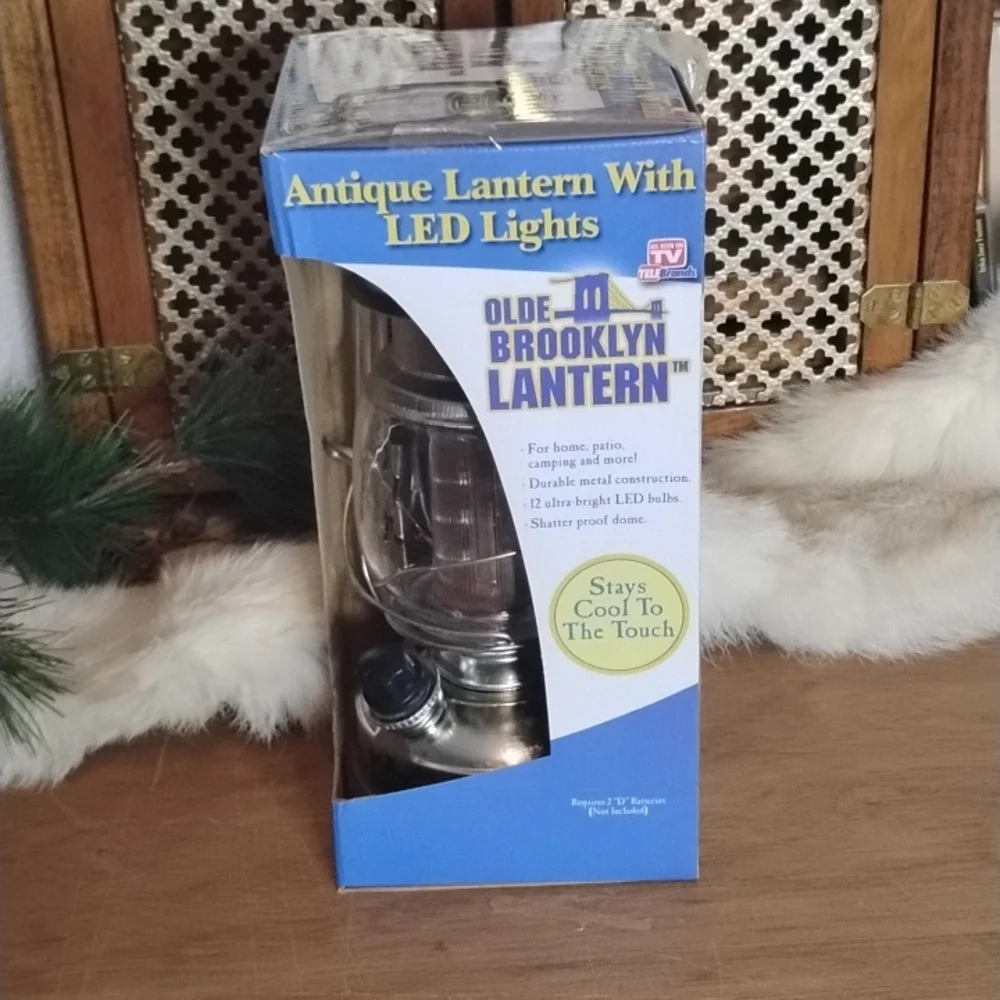 Antique Lantern With LED LIGHTS NWT